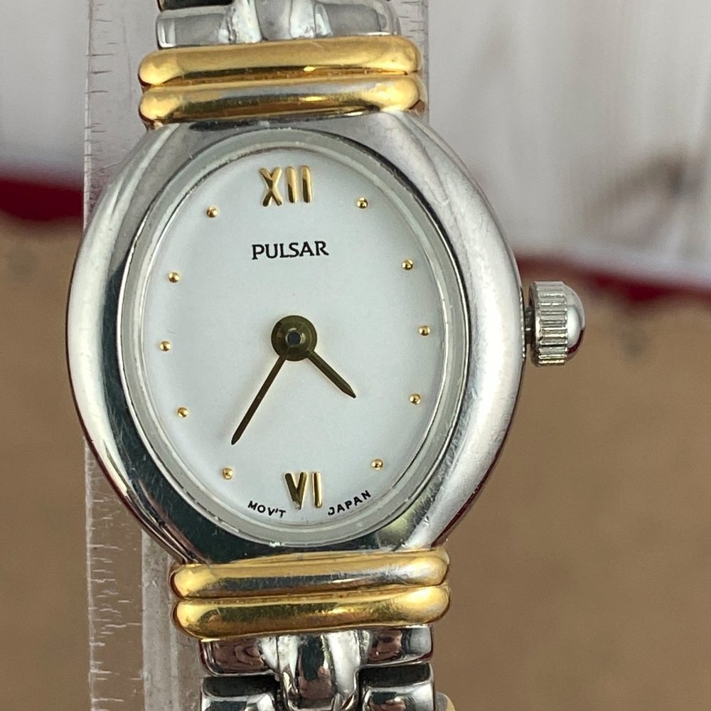 Vintage Pulsar Quartz Dual Tone Gold and Silver Tone Watch